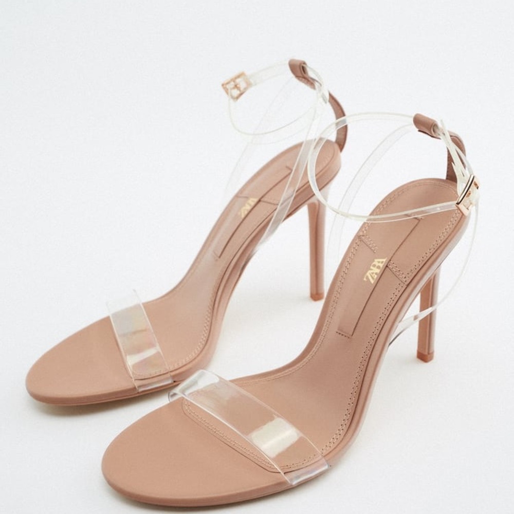 Zara Clear Heeled Sandals